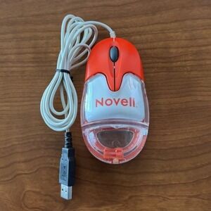 VTG Aqua D168 Liquid Filled Computer Mouse USB Floating Letter N Retro PC Tested